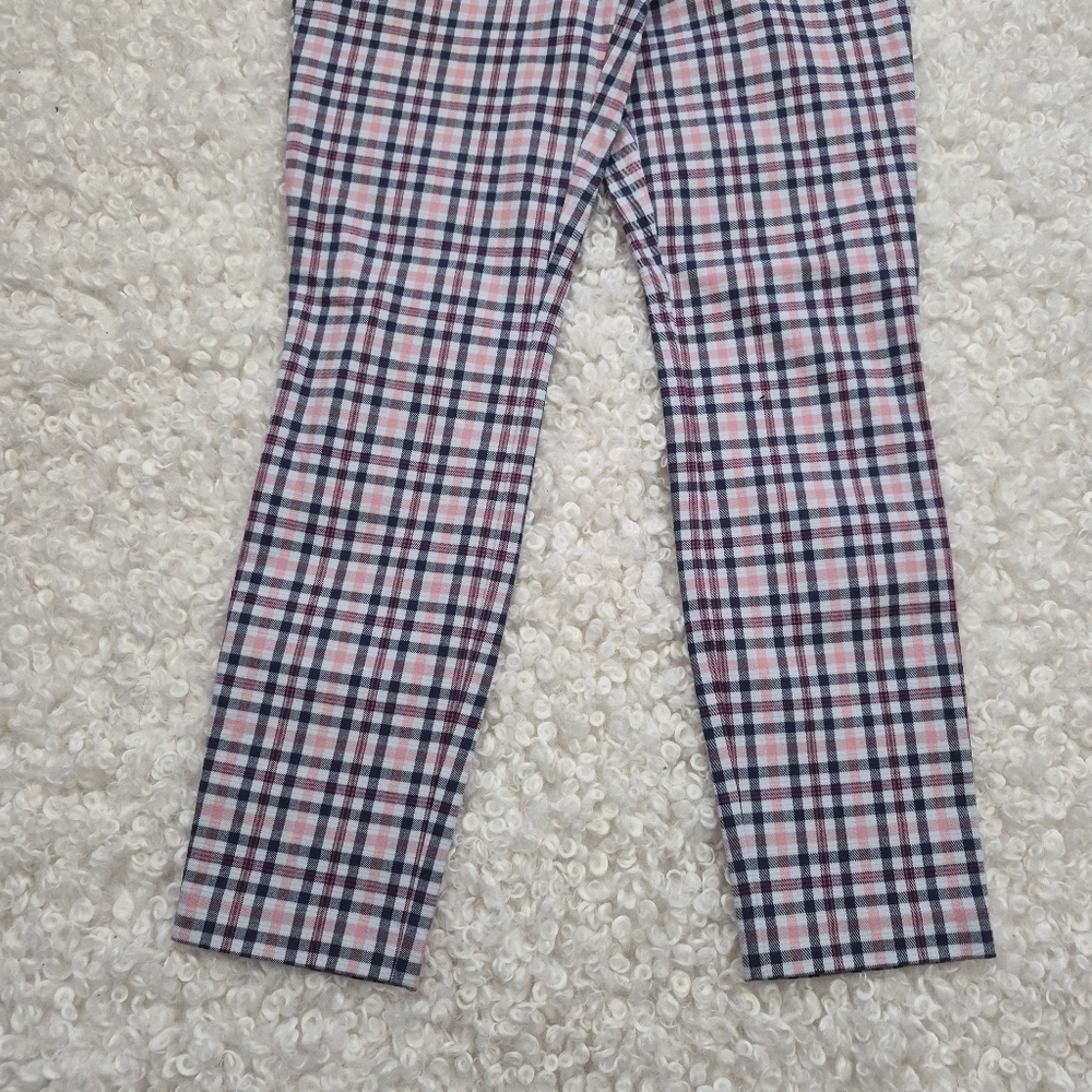 ​BNWOT Gap Signature Skinny Ankle Pants 2 Plaid Pink - Picture 4 of 11